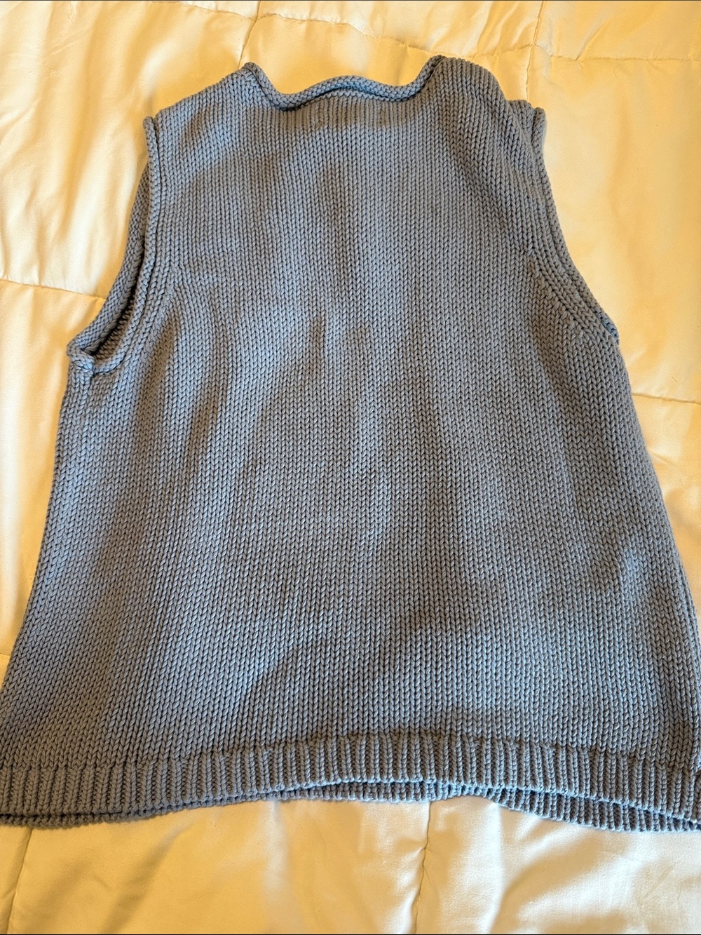 Lucky brand Sleeveless Knit Tank Top in Dusty Blue - Picture 3 of 3